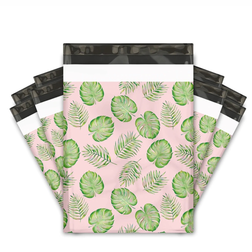 50 10X13 Poly Mailers Palm Leaves, Shipping Envelopes PRICE IS FIRM - Picture 11 of 12